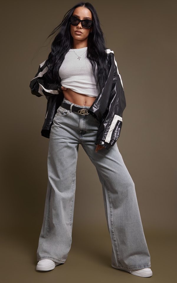 Vintage Light Wash Lightweight Wide Leg Jeans