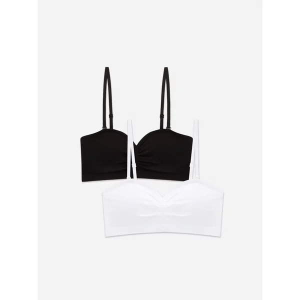 2-Pack Bandeau Bras - Black