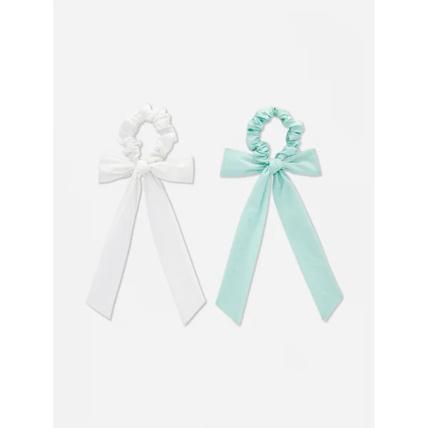 2-Pack Bow Hair Scrunchies - Multi