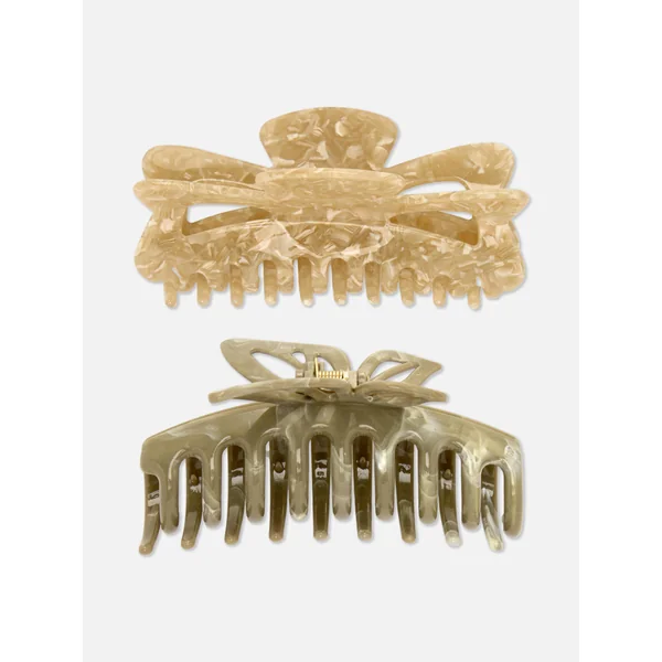 2-Pack Butterfly Claw Clip - Green