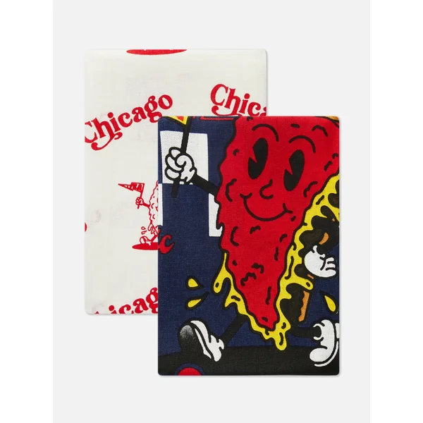 2-Pack Chicago Kitchen Towels - Blue