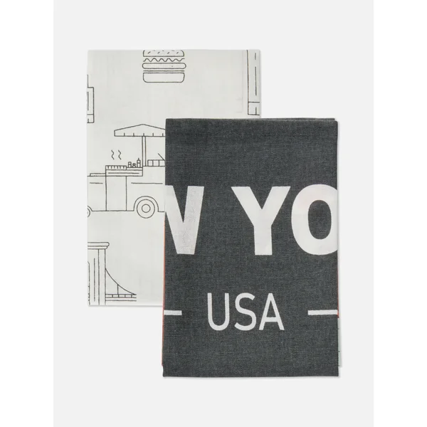 2-Pack City Kitchen Towels - Gray