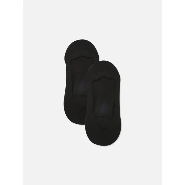 2-Pack Cushioned Sole Footie Socks - Black
