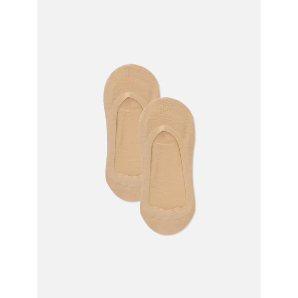 2-Pack Cushioned Sole Footie Socks - Caramel