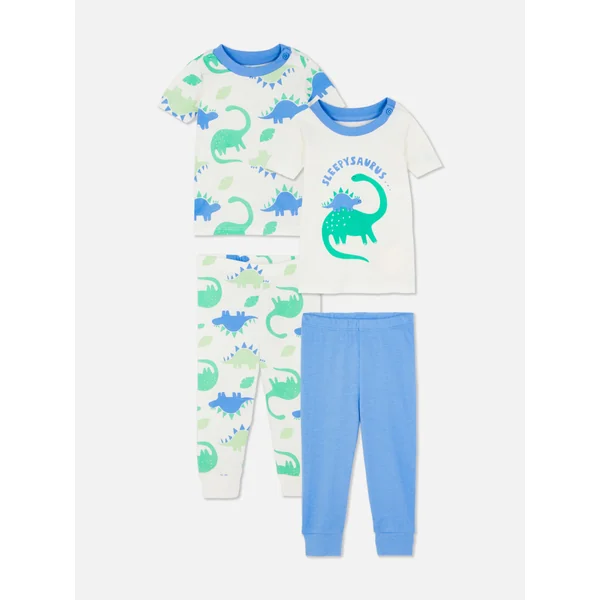 2-Pack Dinosaur Sleepers - Blue