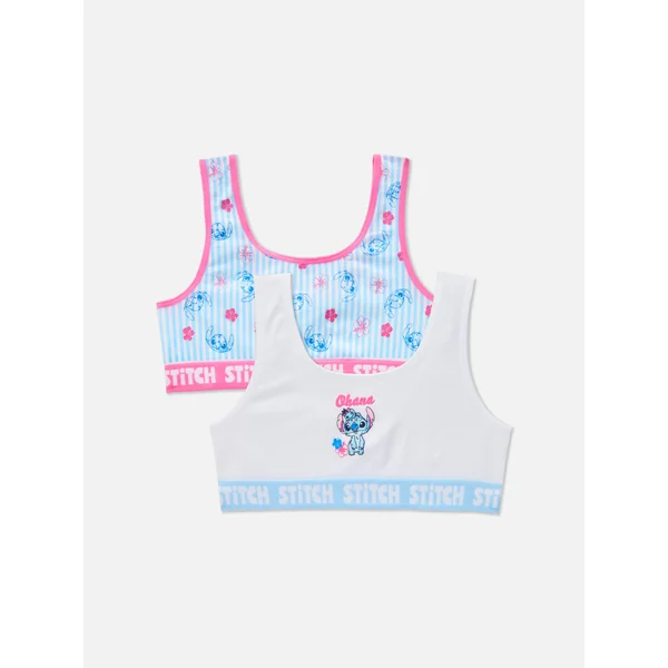 2-Pack Disney’s Stitch Seamless Cropped Tops - Blue