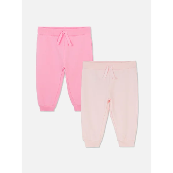 2-Pack Drawstring Cuffed Joggers - Pink