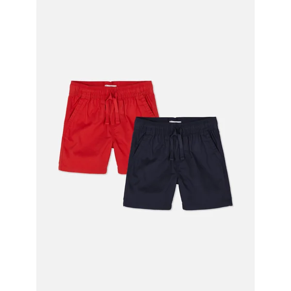 2-Pack Drawstring Woven Shorts - Navy