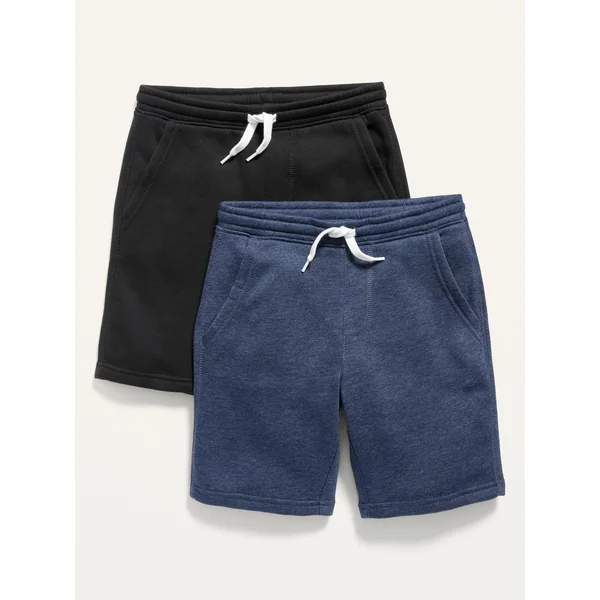 2-Pack Fleece Jogger Shorts for Boys (At Knee) - OLD NAVY/BLACK LARGE
