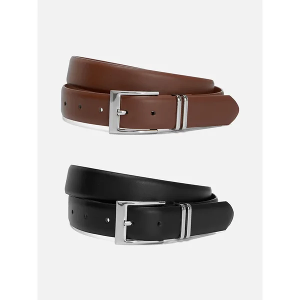 2-Pack Formal Belts - Black
