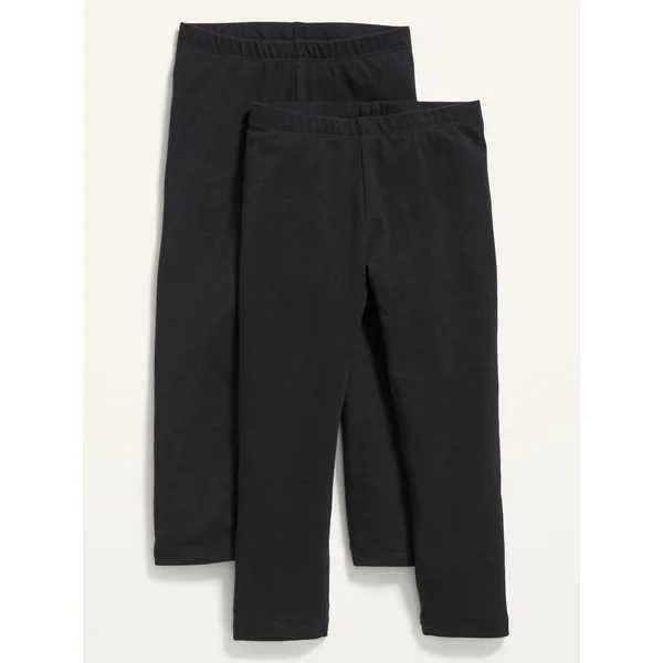 2-Pack Full-Length Leggings for Toddler Girls - Black Jack