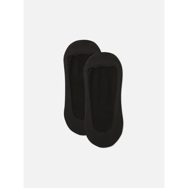 2-Pack Invisible Footie Socks - Black