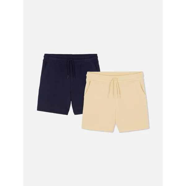 2-Pack Jersey Knit Drawstring Shorts - Navy