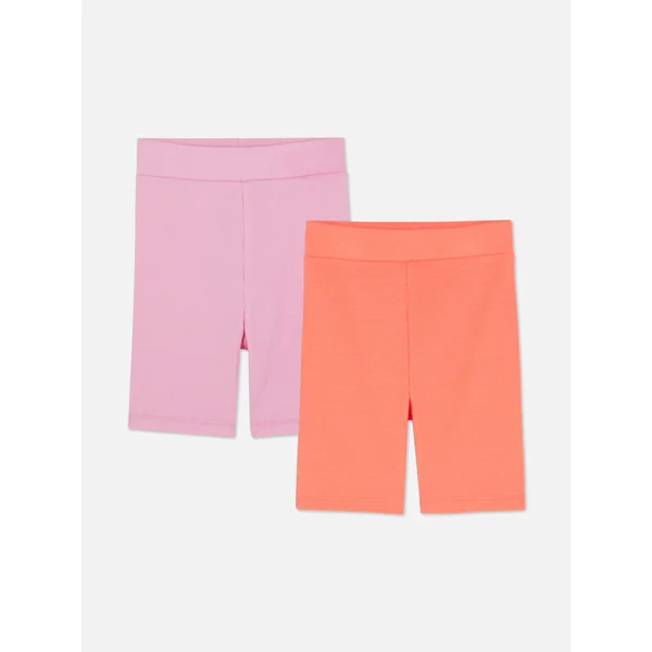 2-Pack Ribbed Shorts - Pink