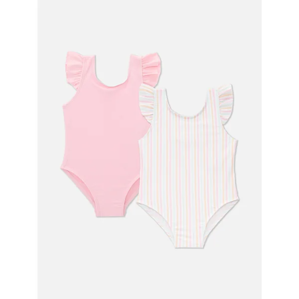 2-Pack Ruffled Swimsuits - Pink