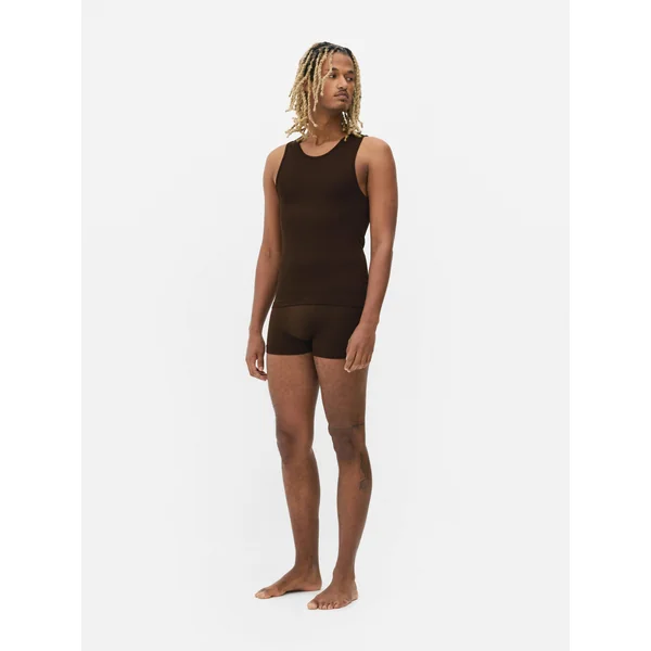 2-Pack Seamless Ribbed Tanks - Brown