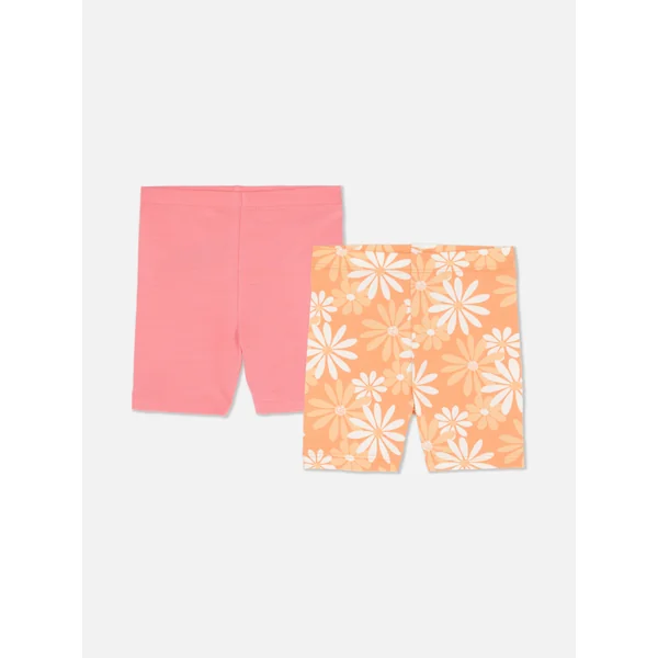 2-Pack Stretch Waist Cycling Shorts - Pink