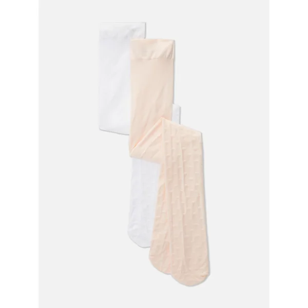 2-Pack Swiss Dot Tights - Pink