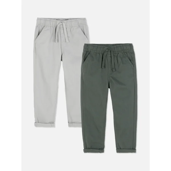 2-Pack Twill Pants - Gray