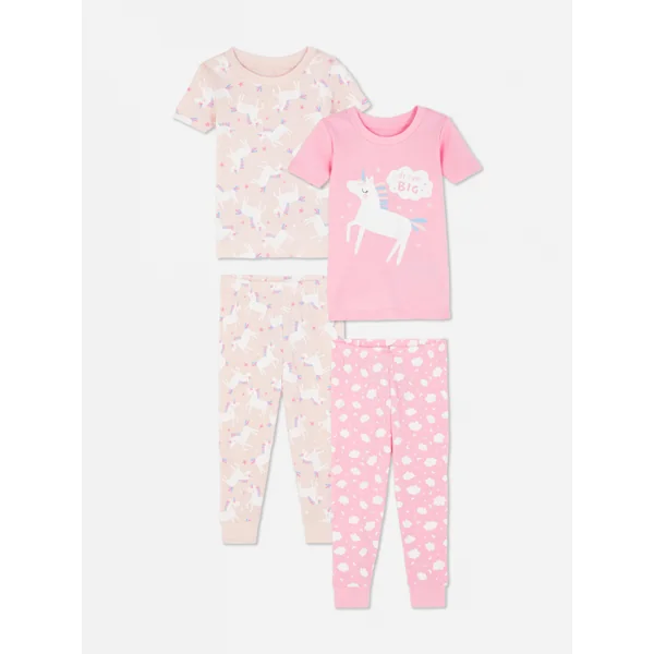 2-Pack Unicorn Pajamas - Pink