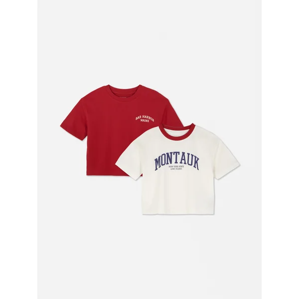 2-Pack USA T-Shirts - Red