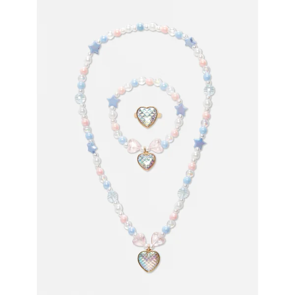 2-Piece Heart Jewelry Set - Multi