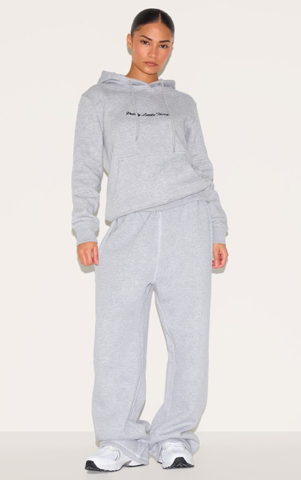 Petite Grey Contrast Stitch Sweatpants
