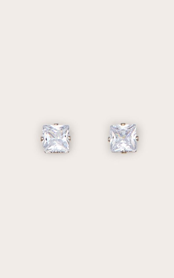 Valeane Silver Crystal Studs