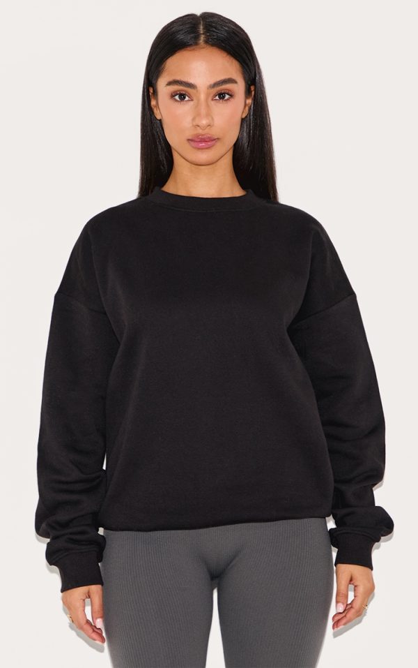 Petite Black Ultimate Basic Oversized Sweatshirt