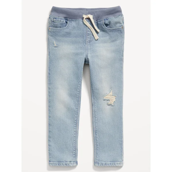360° Stretch Pull-On Skinny Jeans for Toddler Boys - Light Wash