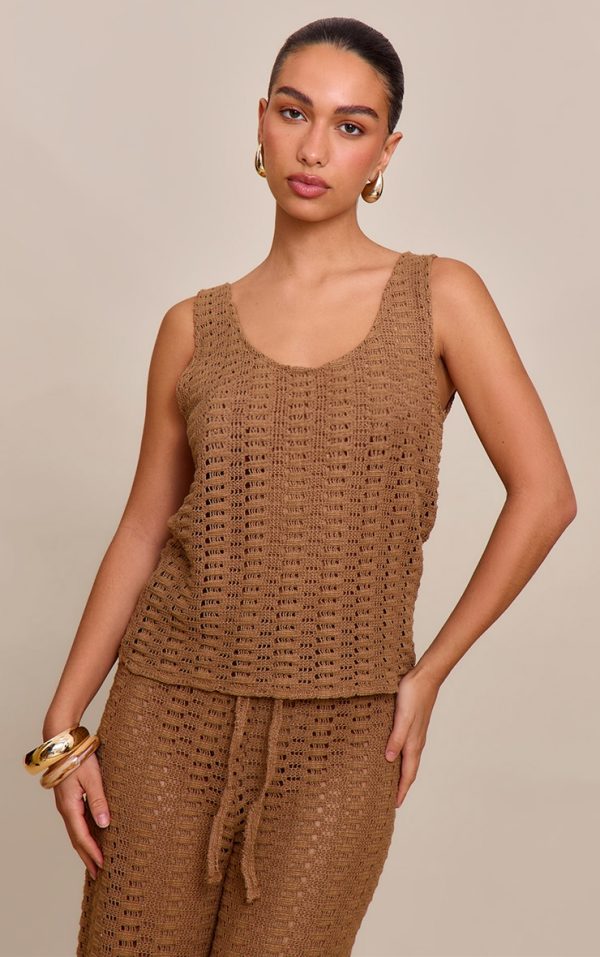 Olive Textured Scoop Neck Top