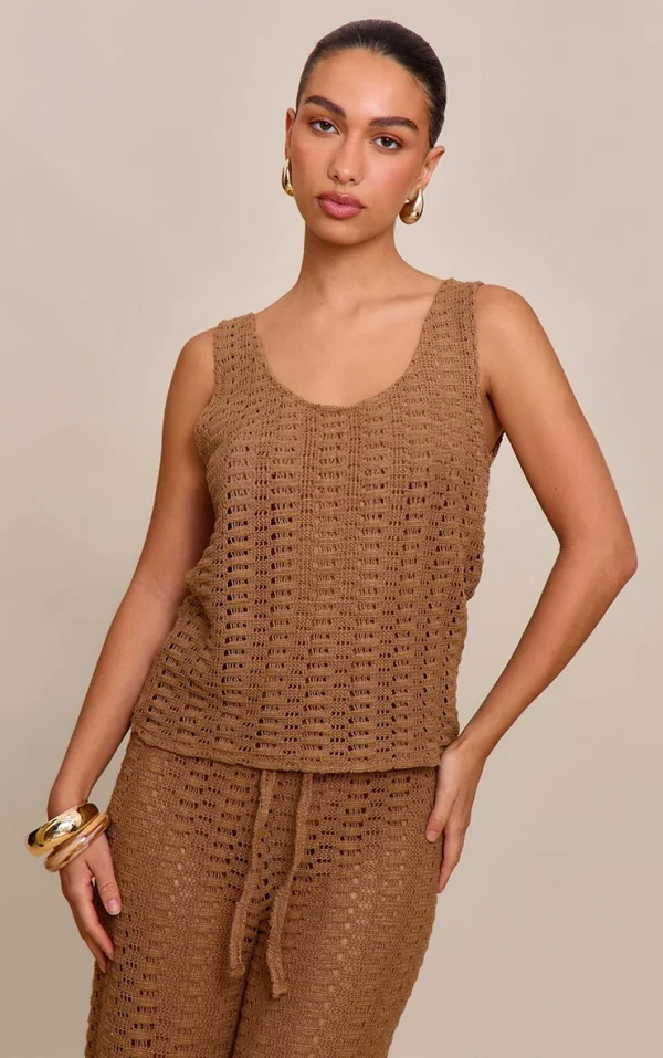 Olive Textured Scoop Neck Top