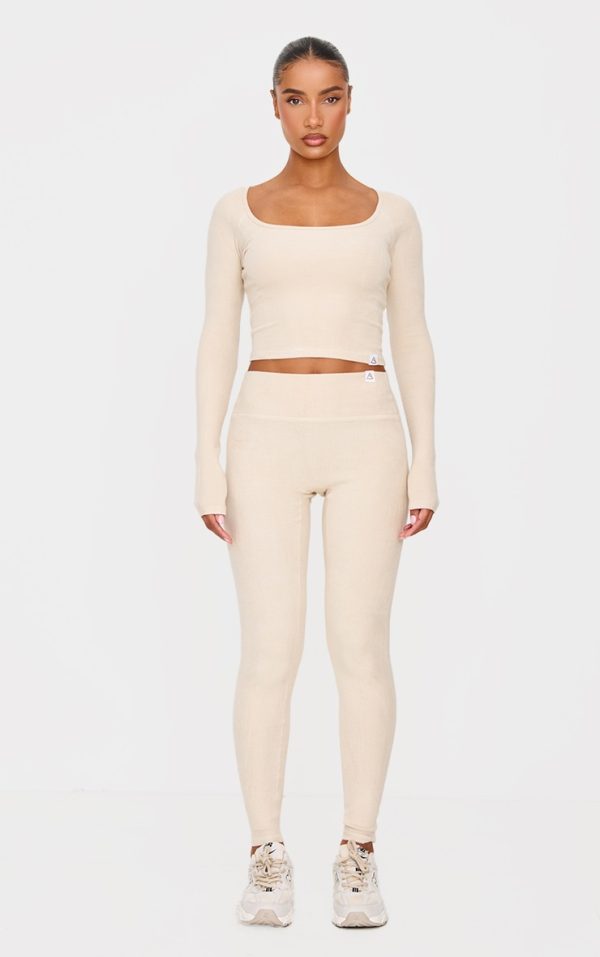 Butter Yellow Brushed Rib Under Layer Leggings