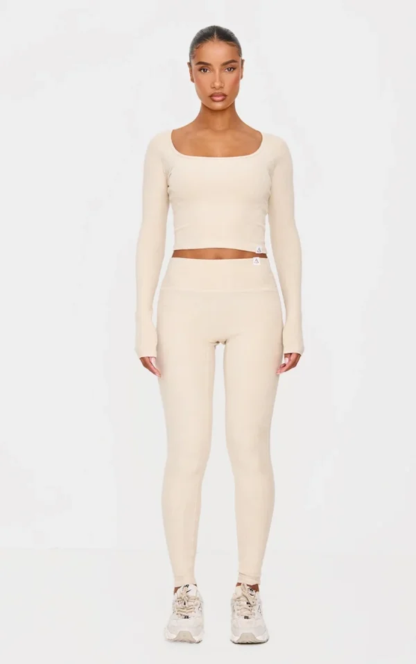 Butter Yellow Brushed Rib Under Layer Leggings