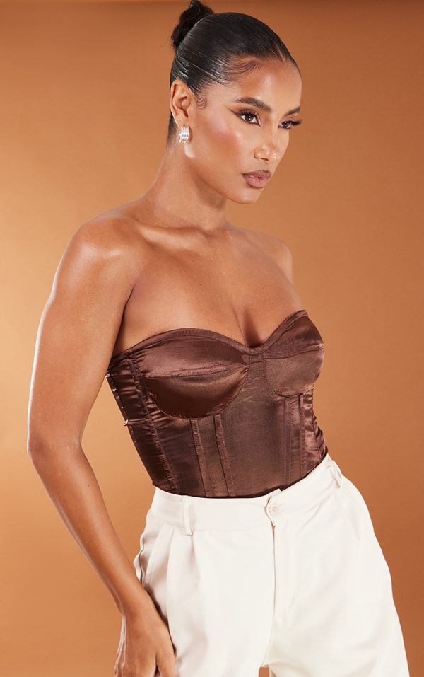 Chocolate Satin Corset