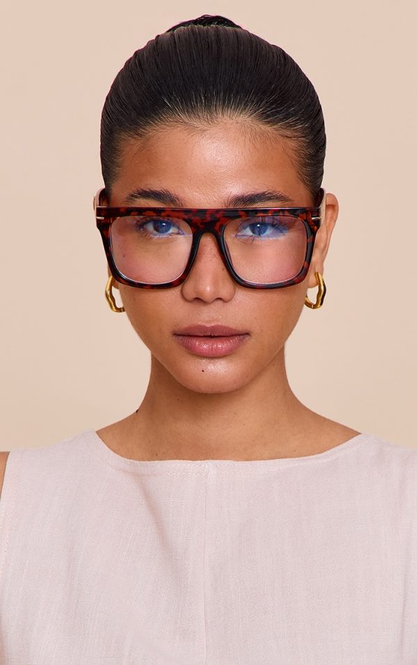 Tortoise Shell Square Blue Light Readers