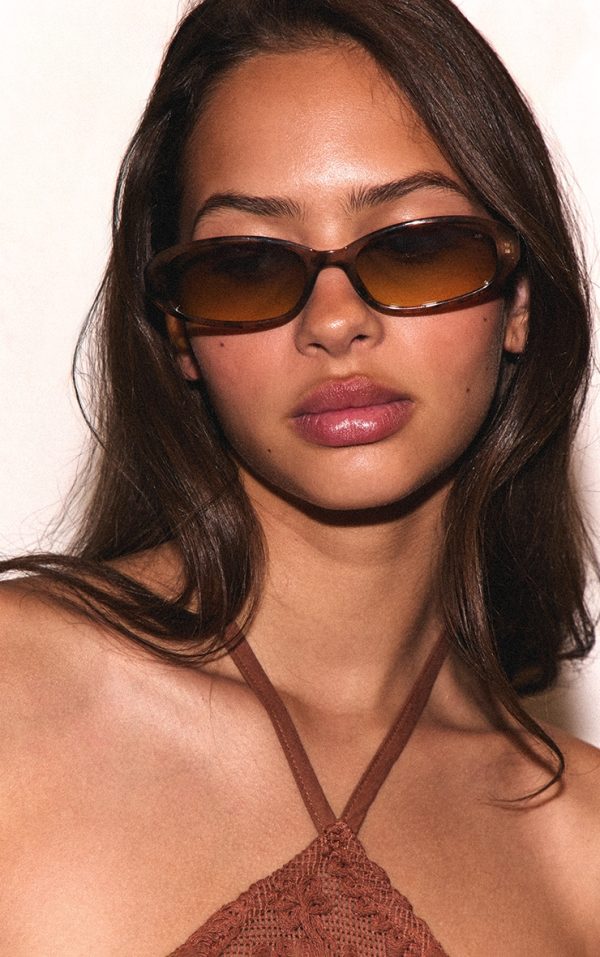 A.KJÆRBEDE Tortoiseshell Slim Cat Eye Sunglasses