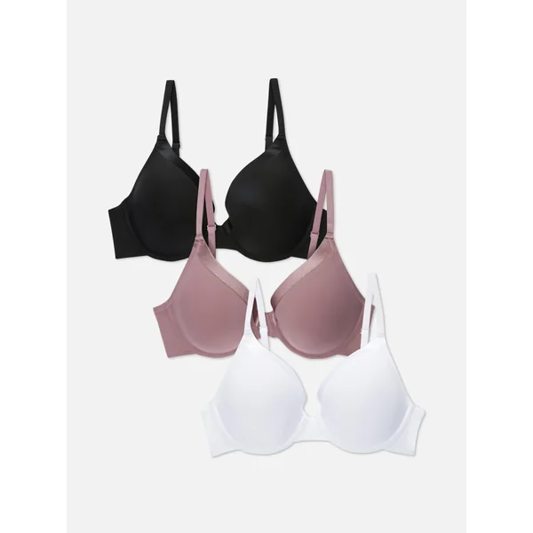 3-Pack A-DD Full Cup T-Shirt Bras - Black