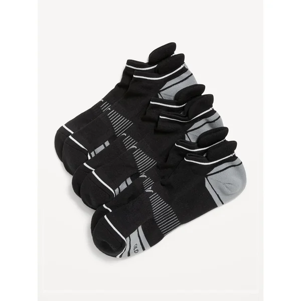 3-Pack Athletic Ankle Socks for Men - Black Jack
