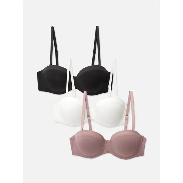3-Pack Balcony T-Shirt Bras - Black