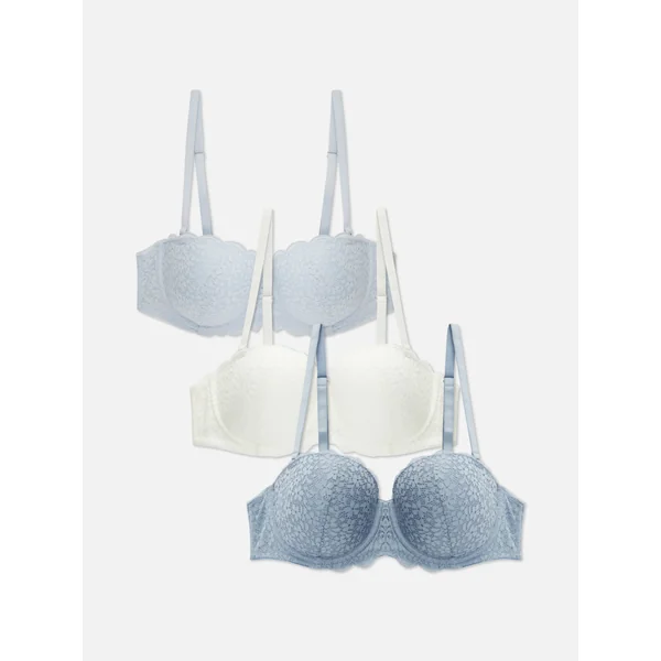 3-Pack Balcony T-Shirt Bras - Blue