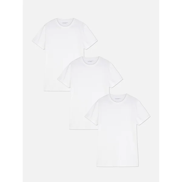 3-Pack Crew Neck Base T-Shirts - White