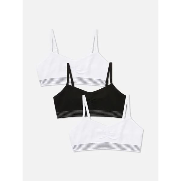 3-Pack Cropped Camis - Black