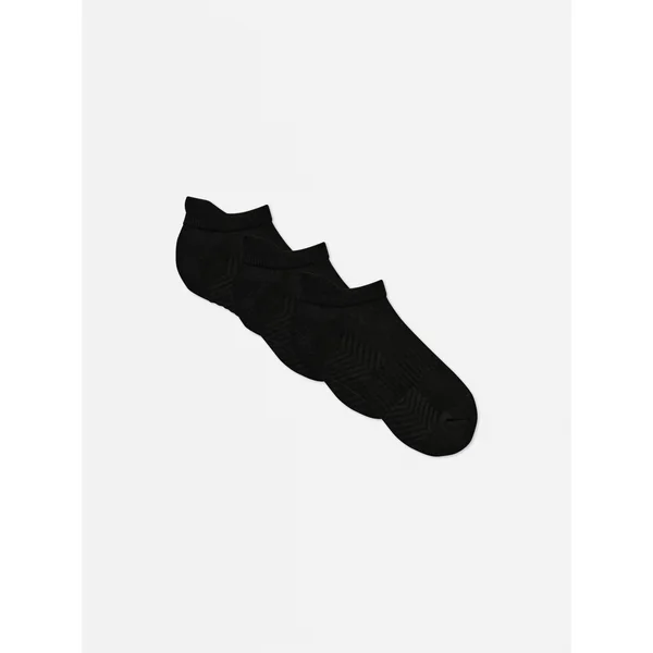 3-Pack Cushioned Arch Sneaker Socks - Black
