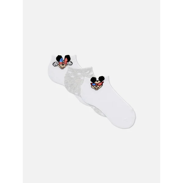 3-Pack Disney’s Minnie Mouse July 4th Shoe Liners - White