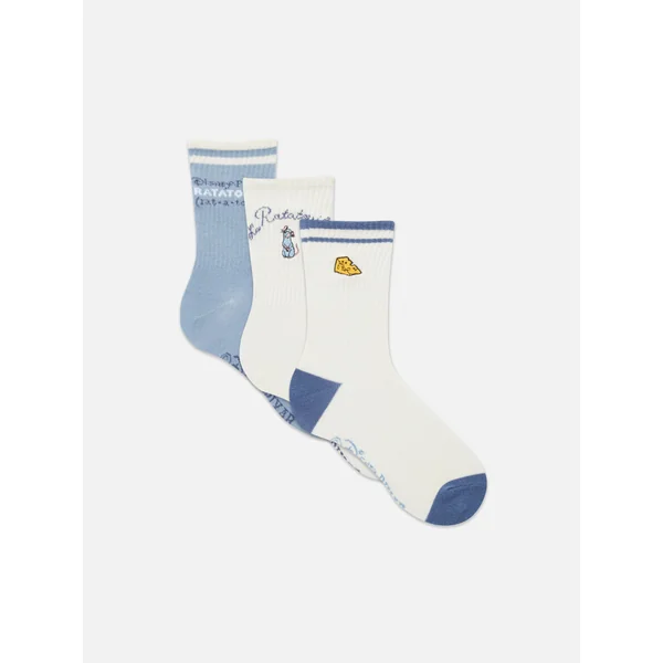3-Pack Disney’s Ratatouille Crew Socks - Blue
