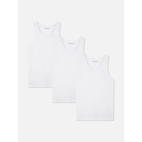 3-Pack Essential Tanks - White