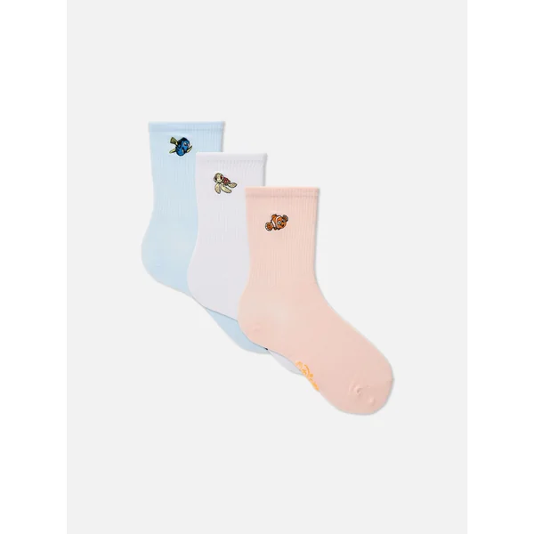 3-Pack Finding Nemo Crew Socks - Blue