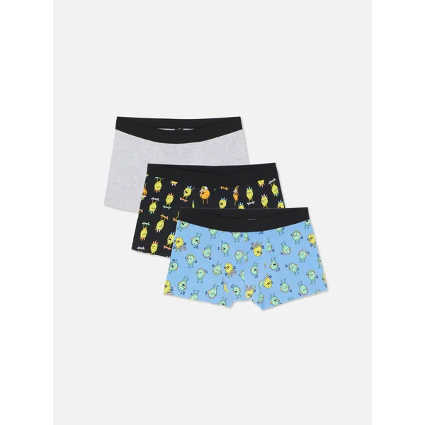 3-Pack Fun Lime Character Boxer Briefs - Blue
