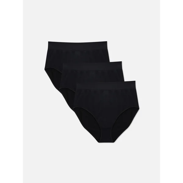 3-Pack High Rise Briefs - Black